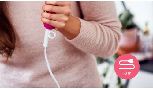 Przewód o długości 1,8 m zapewnia dużą elastyczność