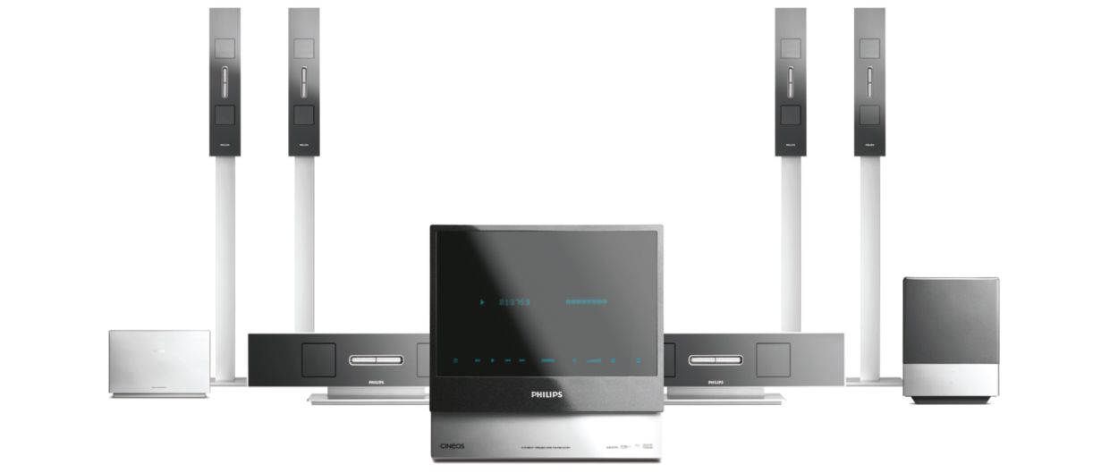 Cineos DVD SACD home theater system HTS9800W 55 Philips