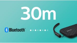 Conexión Bluetooth potente de hasta 30 m (100 pies)