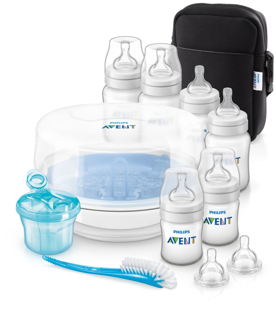 Набор Philips Avent. Набор для кормления новорожденных Philips Avent. Стерилизатор бутылочек для новорожденных Авент. Авент набор 809/01.