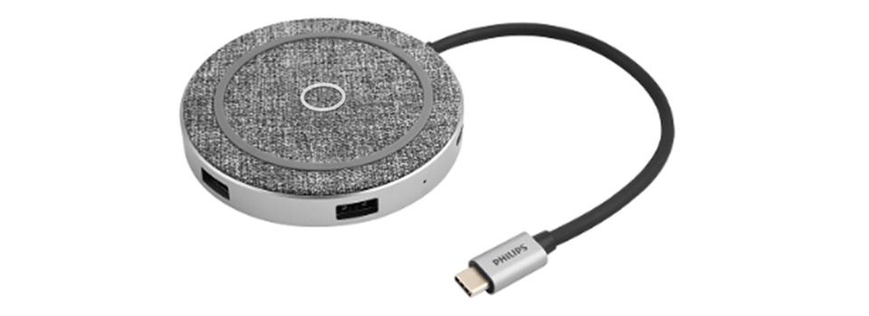USB-C 插座集线器扩展到 4 端口迷你集线器。