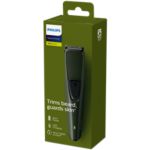 Trims beard, guards skin