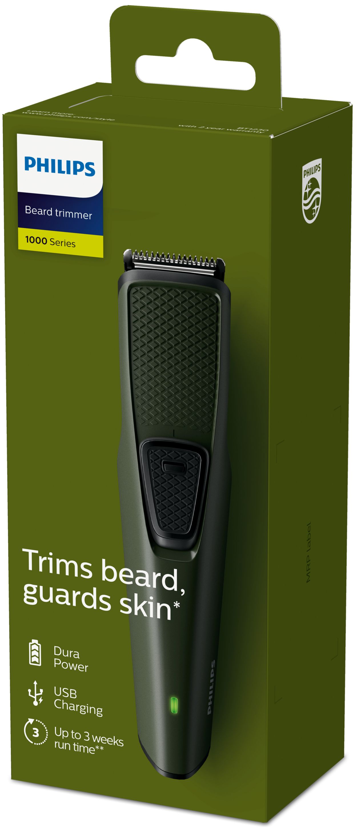 Philips Recortador Beard Trimmer Serie 1000 BT1230/14 para Barba