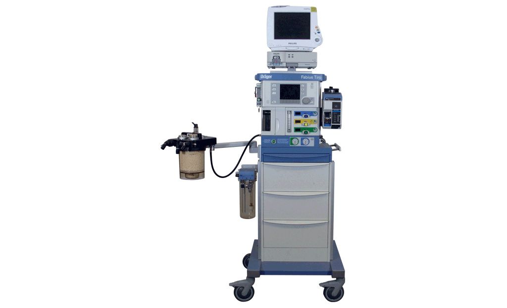 IntelliVue MP20/30: Dräger Fabius Tiro Mounting Kit with EGM on Top