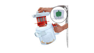 Higiénico sistema semiautomático de limpieza del filtro