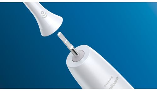 Click-on design for simple brush head placement