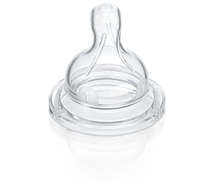 Philips Avent Anti-Kolik Klassik+ tetina para el biberón SCF636/27, tetina  para gachas de 6 meses, 2 x 2 piezas 