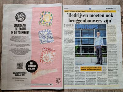 Roy Jakobs interview Telegraaf