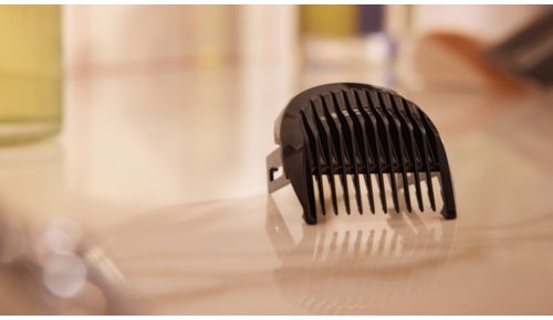 Extra baardkam met opklikbare stoppelkam