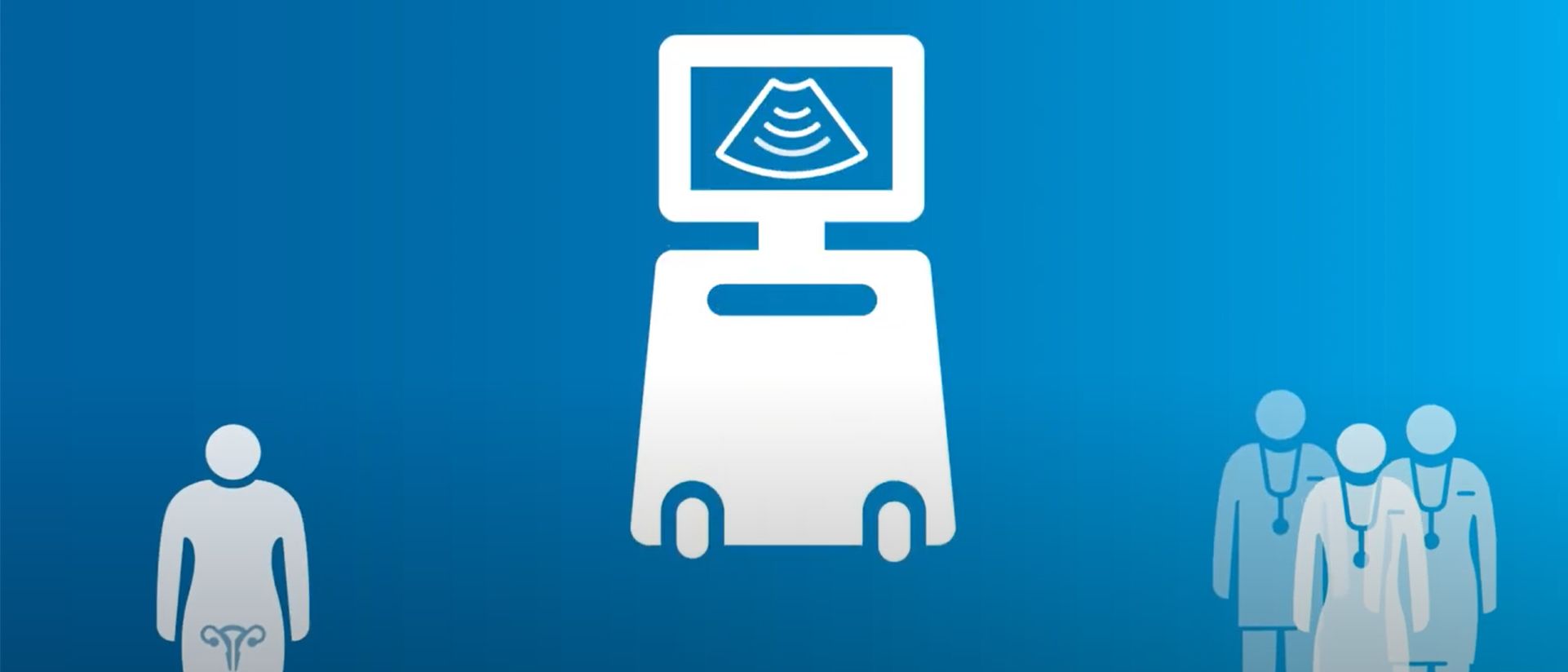 Afbeelding met een patiënt, echografiesysteem en een groep artsen
