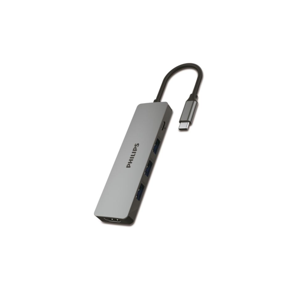 USB-C 3.0 集线器扩展到 5 端口迷你集线器