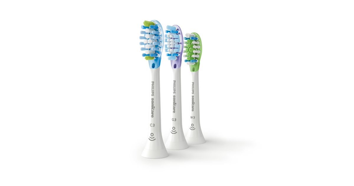 Sonicare 3-pack standard sonic toothbrush heads HX9073/65 | Philips