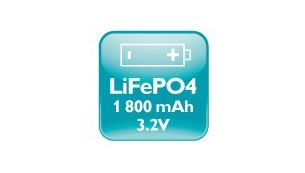 Schnell aufladbar, mit energiesparender LifeP04-Akkutechnologie