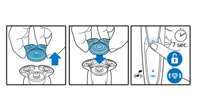 Lengvai keičiamos galvutės