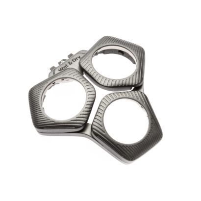 Keeps shaving heads in position