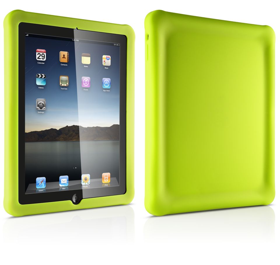 Case with raised design for a comfy grip