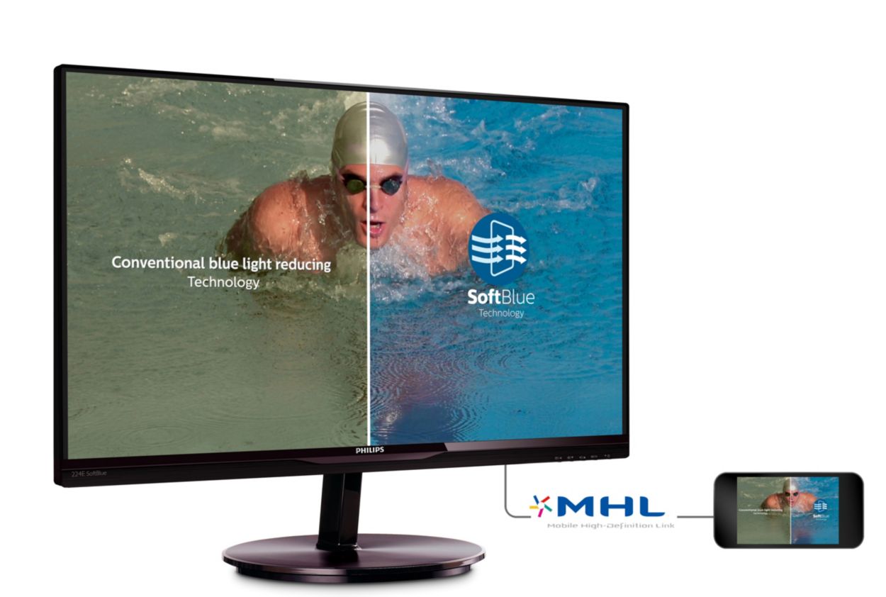 モニターの欠片 LCD monitor with SoftBlue Technology 224E5EDAB/69 | Philips