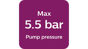 Massimo 5,5 bar di pressione della pompa
