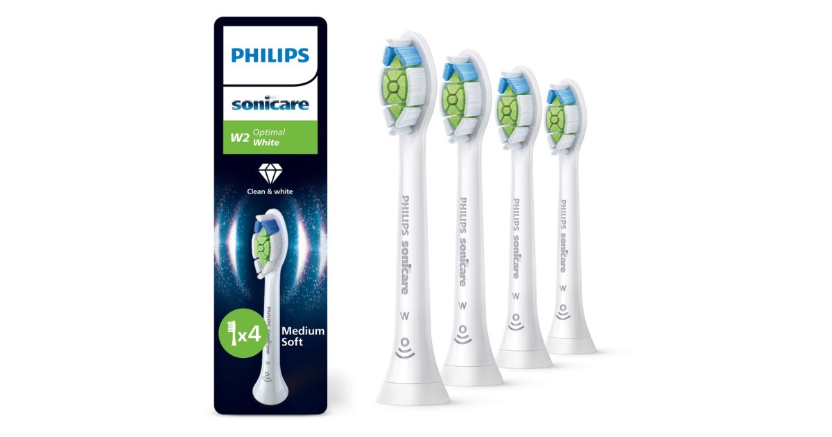 Philips Sonicare Optimal White 4-balenie kefkových nadstavcov HX6064/87 - hlavný produktový obrázok Philips