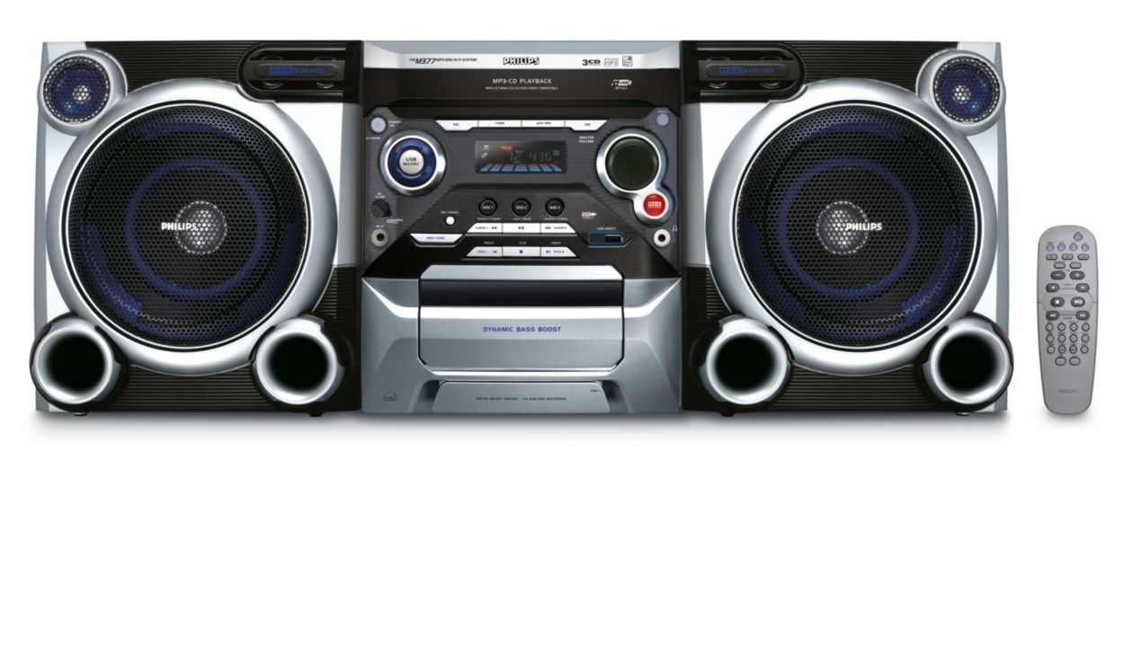 Мини-система Hi-Fi с MP3 FWM377/12 | Philips