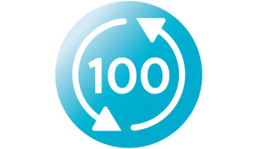 Up to 100 microwave steam sterilising uses per pack