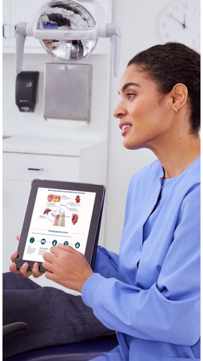 Showing patient screen