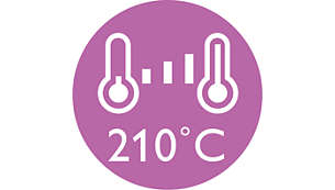 210°C 专业造型高温带来完美效果