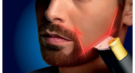 Use the unique laser guide for precise, symmetric results