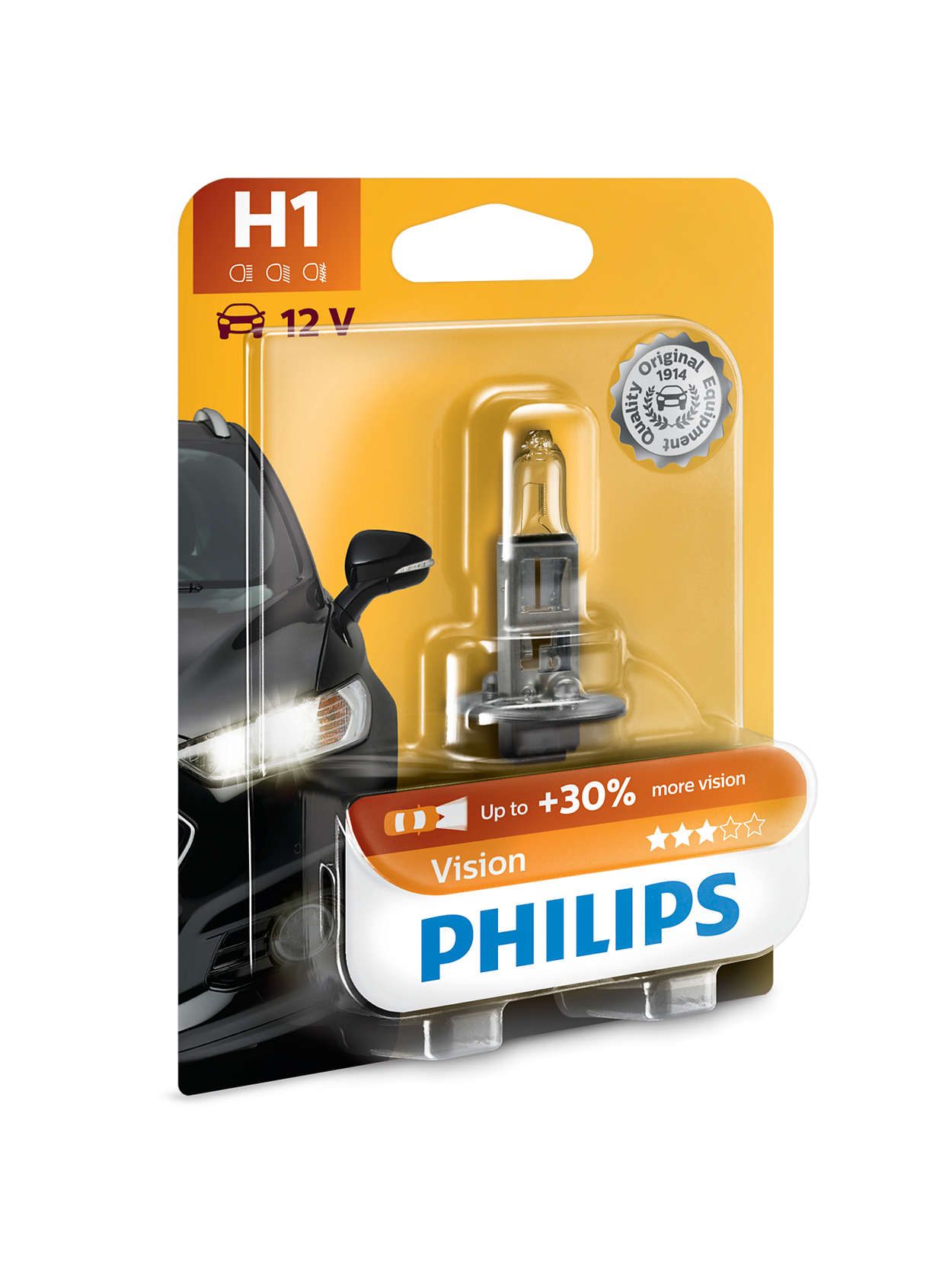 12258XVGS2 PHILIPS H1 12V 55W Halogène Ampoule, projecteur longue