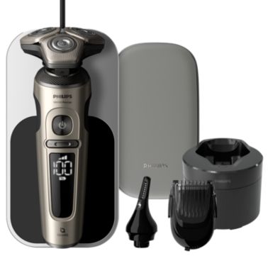 מכונת גילוח חשמלית לשימוש יבש ורטוב עם SkinIQ