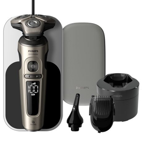 SP9883/35 Shaver S9000 Prestige Rasoir électrique 100 % étanche avec SkinIQ