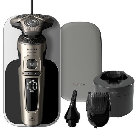 SP9883/35 Shaver S9000 Prestige Wet & Dry Electric shaver with SkinIQ