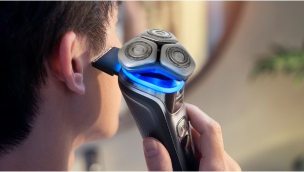 Integreeritud täppis-trimmer vuntside ja põskhabe jaoks