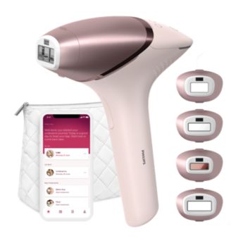 Philips Lumea Depiladora Luz Pulsada IPL Serie 7000, 2 accesorios para el  cuerpo y la cara con cable (modelo BRI921/00) : .es: Belleza