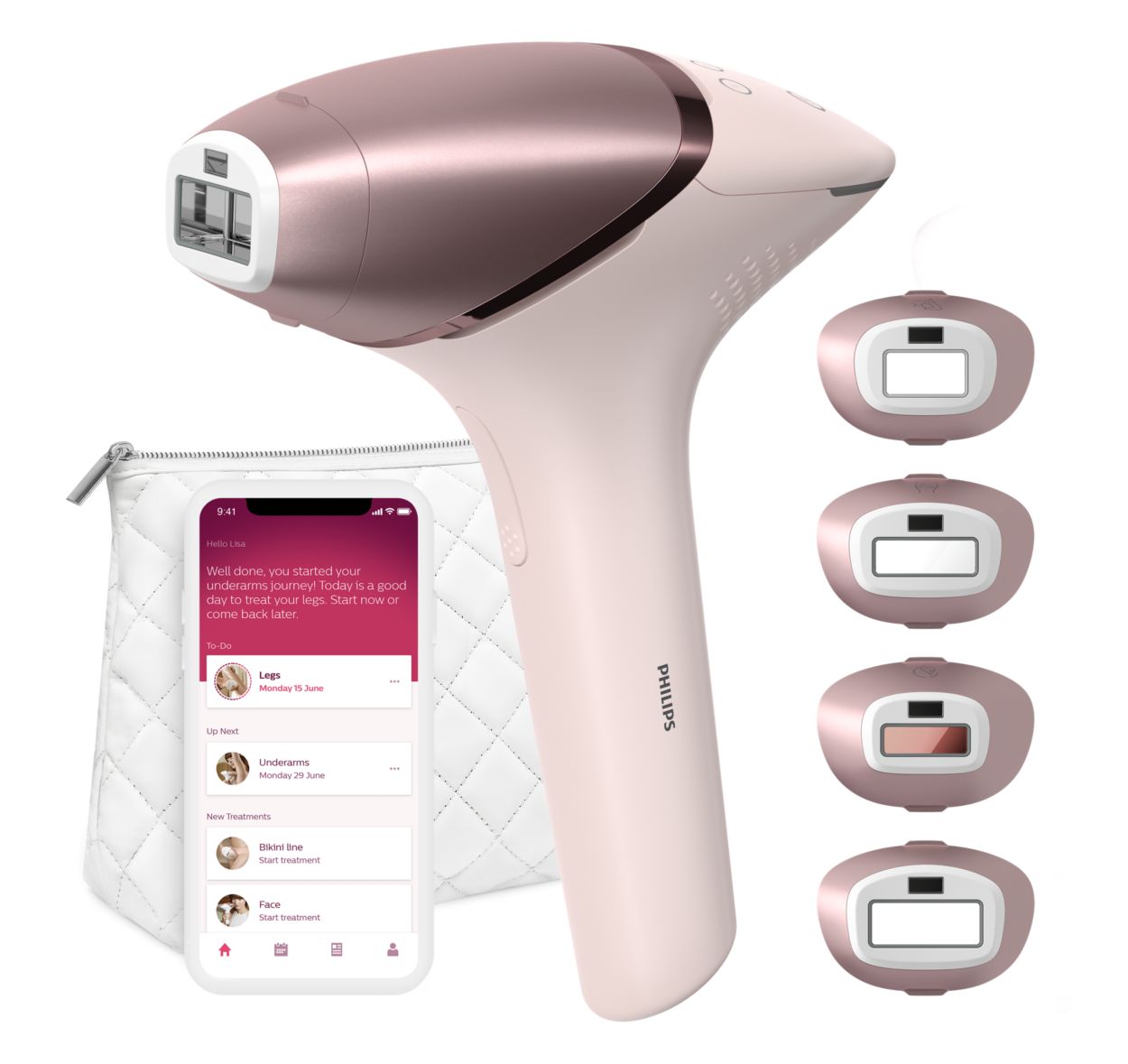 Lumea IPL 9000 Series IPL Hair removal device with SenseIQ BRI958/60