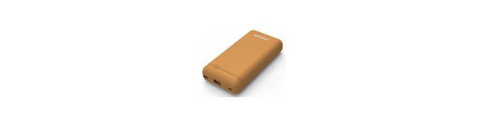 Power bank. Kapasitas 20000mAh Coklat