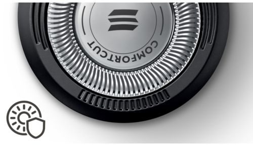 I bordi arrotondati permettono un miglior scorrimento sulla pelle, per una rasatura confortevole