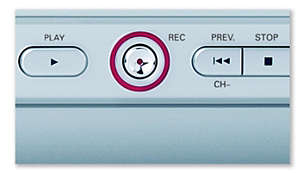 One touch MP3 recording, no PC needed