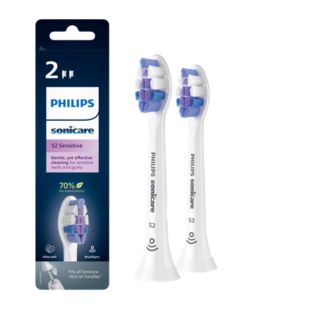 S2 Sensitive Pack de 2 cabezales blancos de cepillos Sonicare