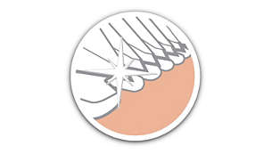 Hypo-allergenic shaver & pearl tips prevent skin irritation