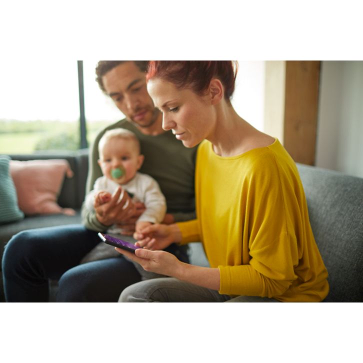 Measures and records your child’s temperature