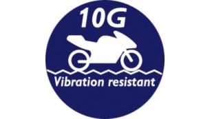 Resistencia a las vibraciones hasta 10 G