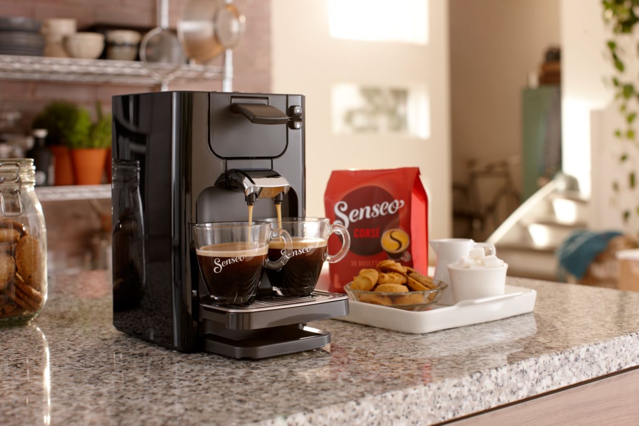 Philips SENSEO Quadrante Machine à Café à Dosettes HD7866/61 - Noir