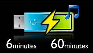 Quick 6-minute charge for 60 minutes of play