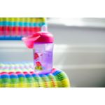 Snap-top lid keeps spout clean on the go