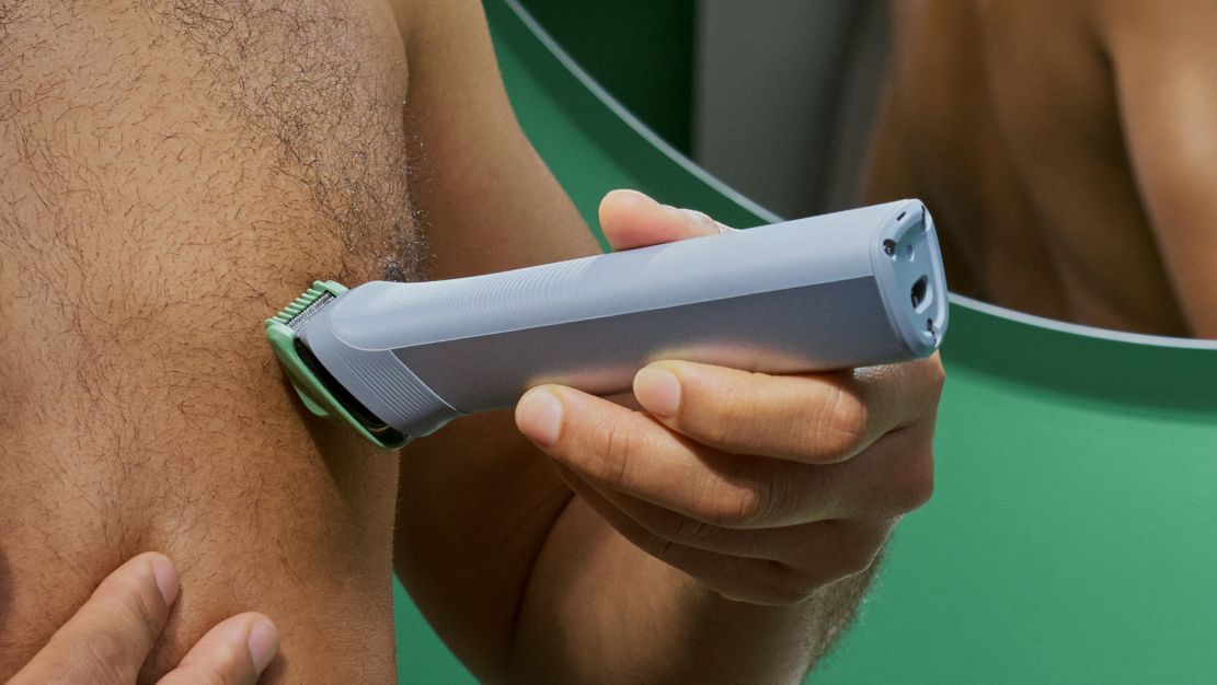 Trim body hair efficiently.