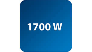 Jusqu'à 1 700 W de puissance pour un débit vapeur continu et élevé