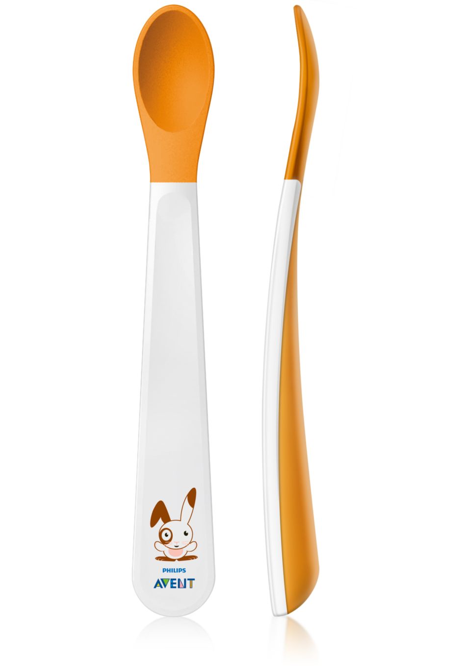 Weaning spoons with soft tip