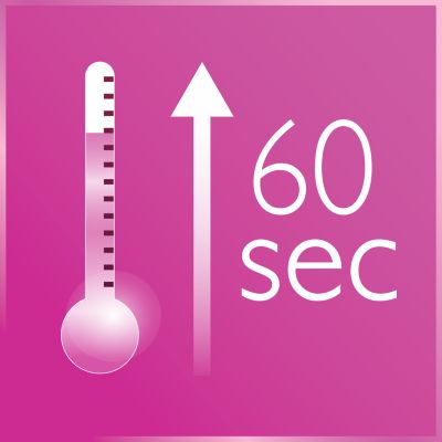 Calentamiento rápido: lista para usar en 60 segundos