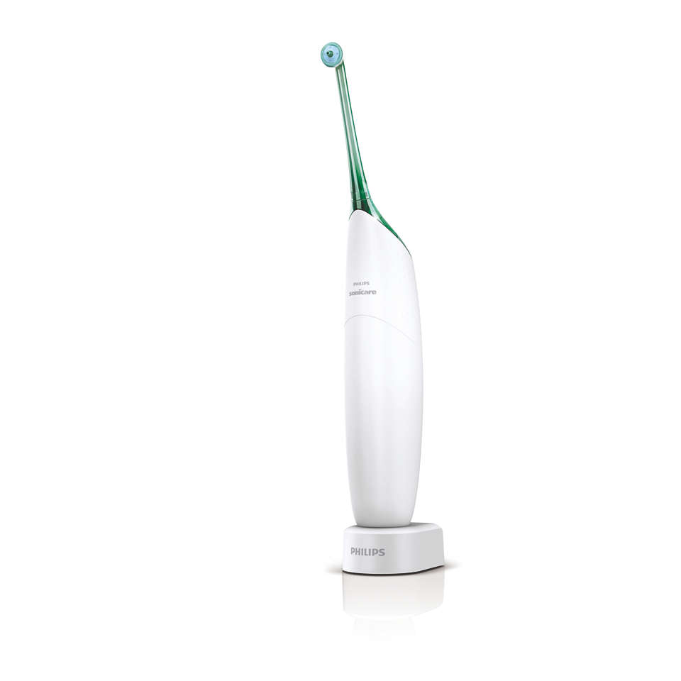 Não usa fio dentário? Use a AirFloss para limpeza total.